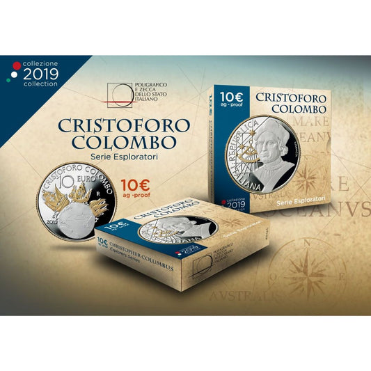 2019 – 10 euro “Cristoforo Colombo” – Serie Esploratori – proof