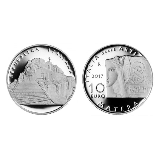 2017 – 10 euro “I Sassi di Matera” – Basilicata – Serie Italia delle Arti – proof