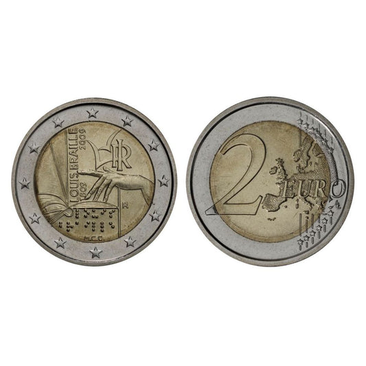 2009 – 2 euro “Louis Braille” – 200° anniversario della nascita – FDC