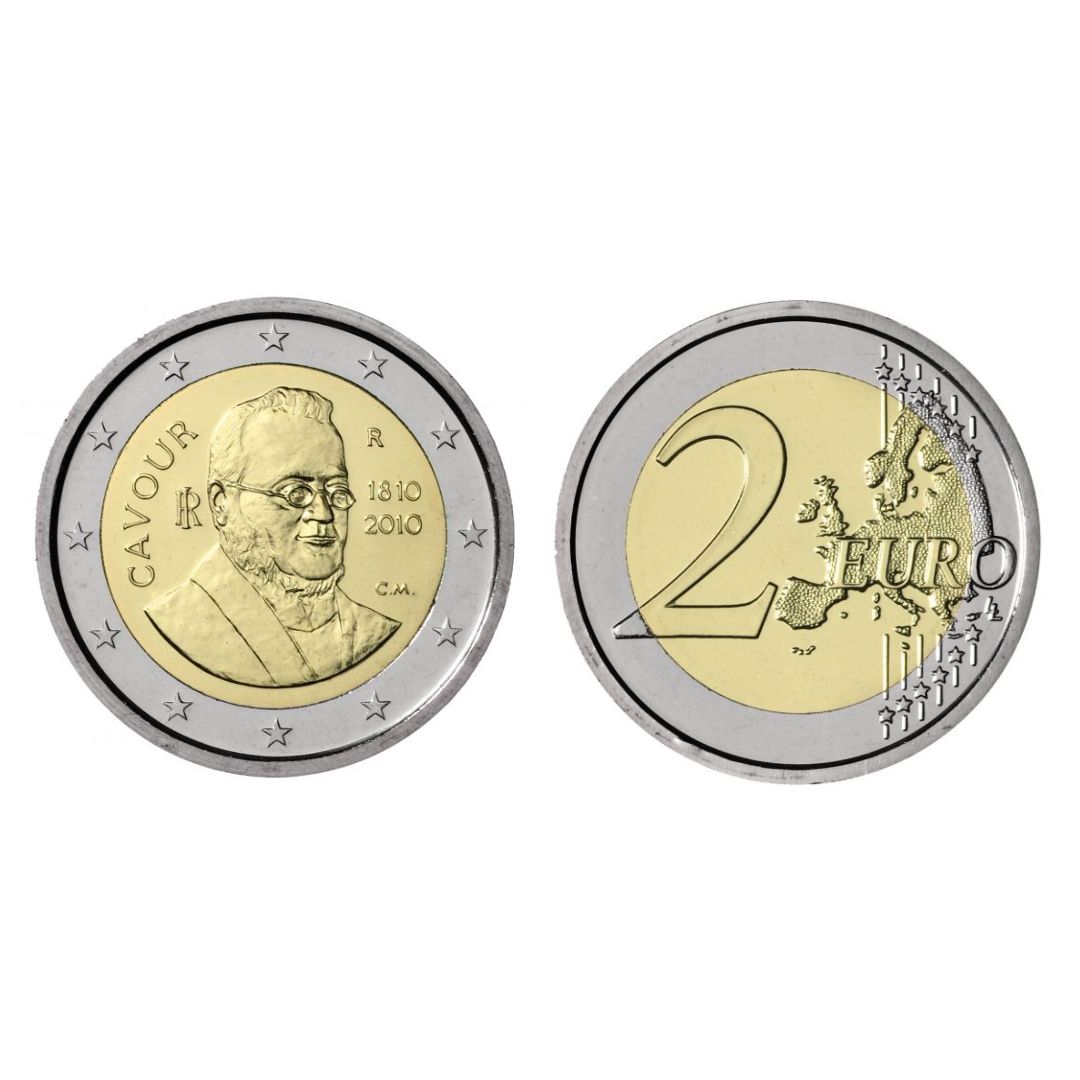 2010 – 2 euro “Camillo Benso Conte di Cavour” – 200° Anniversario della nascita – FDC