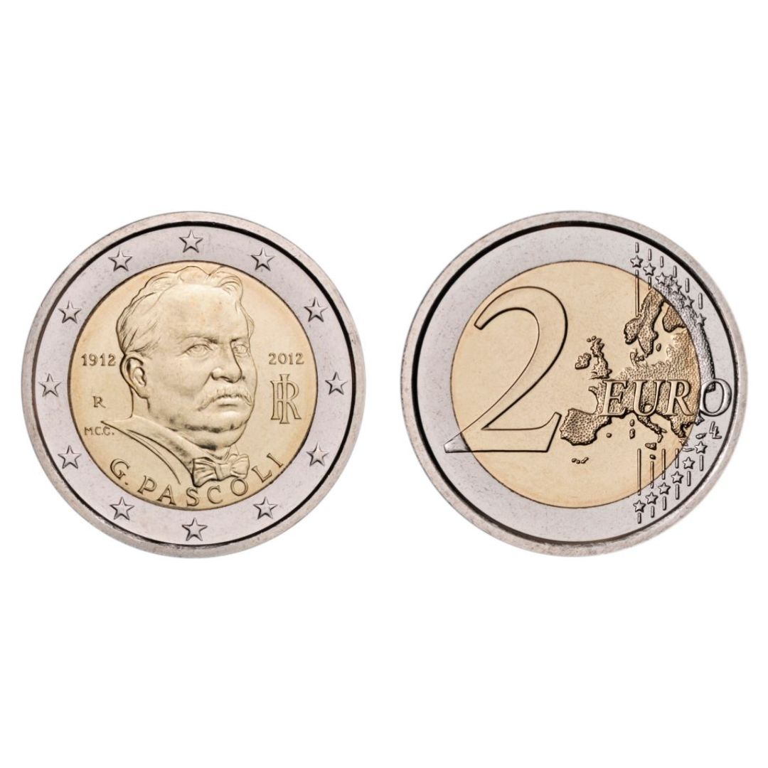 2012 – 2 euro “Giovanni Pascoli” – Centenario della scomparsa – FDC