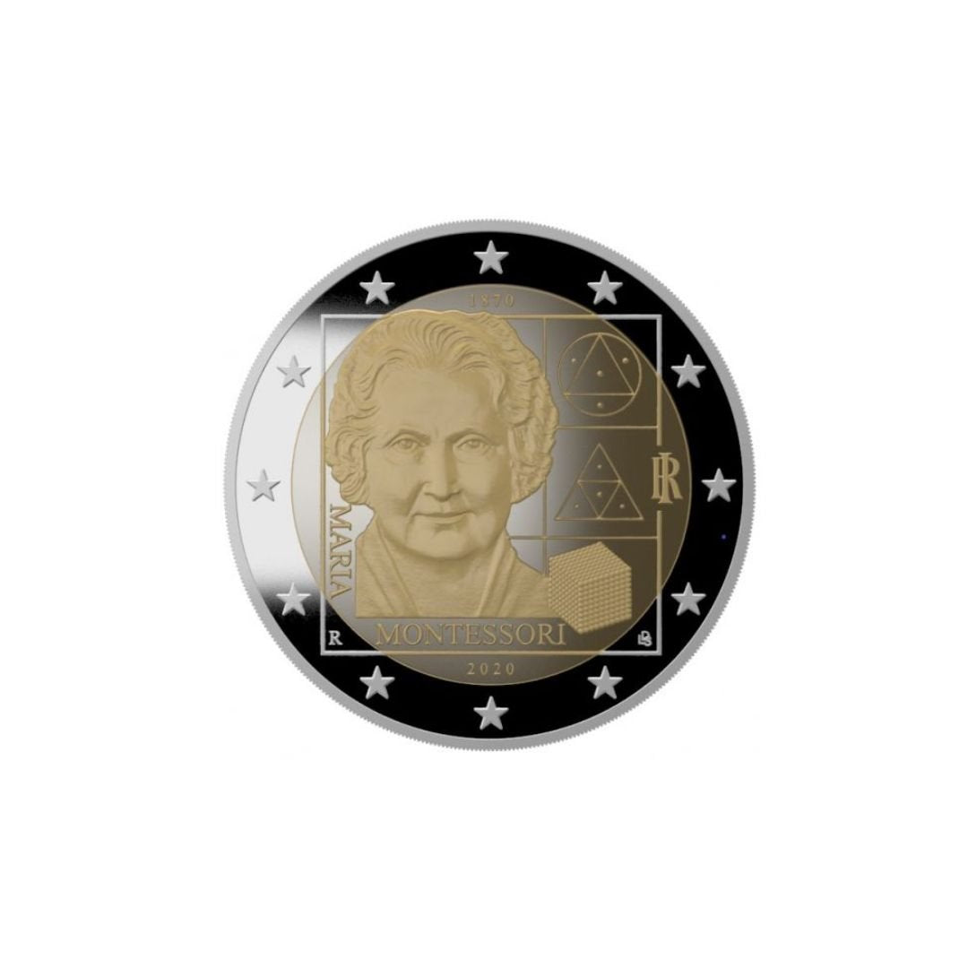 2020 – 2 euro “Maria Montessori” 150° Anniversario della nascita – proof