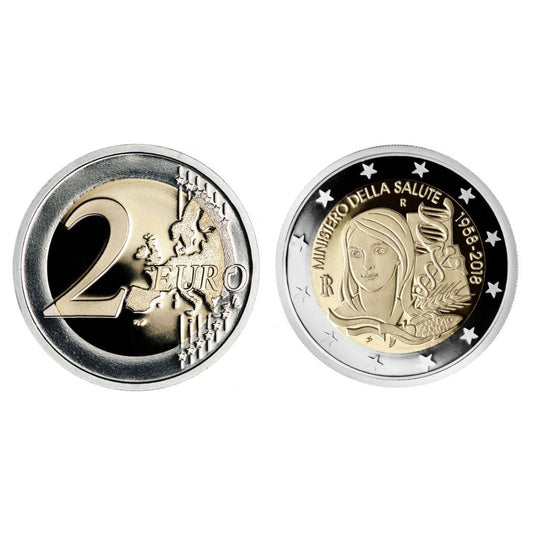 2018 – 2 euro “Ministero della salute” 60° Anniversario dell’Istituzione – proof