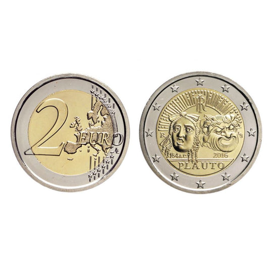 2016 – 2 euro “Tito Maccio Plauto” 2200° Anniversario della morte – proof