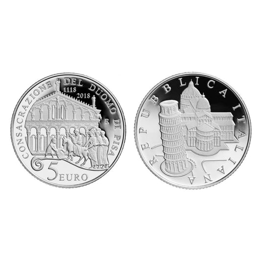 2018 – 5 euro “Cattedrale di Pisa” – 900° Anniversario della Dedicazione – proof