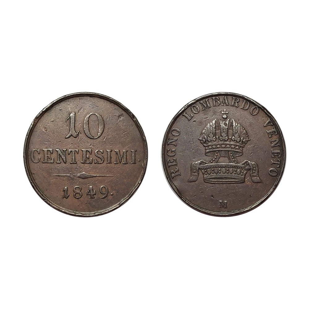 Regno Lombardo Veneto – Francesco Giuseppe I – 10 Centesimi – 1849 (Milano)