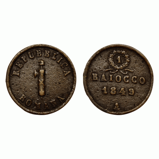 Ancona – Seconda Repubblica Romana – Baiocco 1849