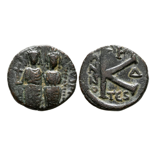 Giustino II E Sofia (565/578 d.C.) – 1/2 Follis – Tessalonica