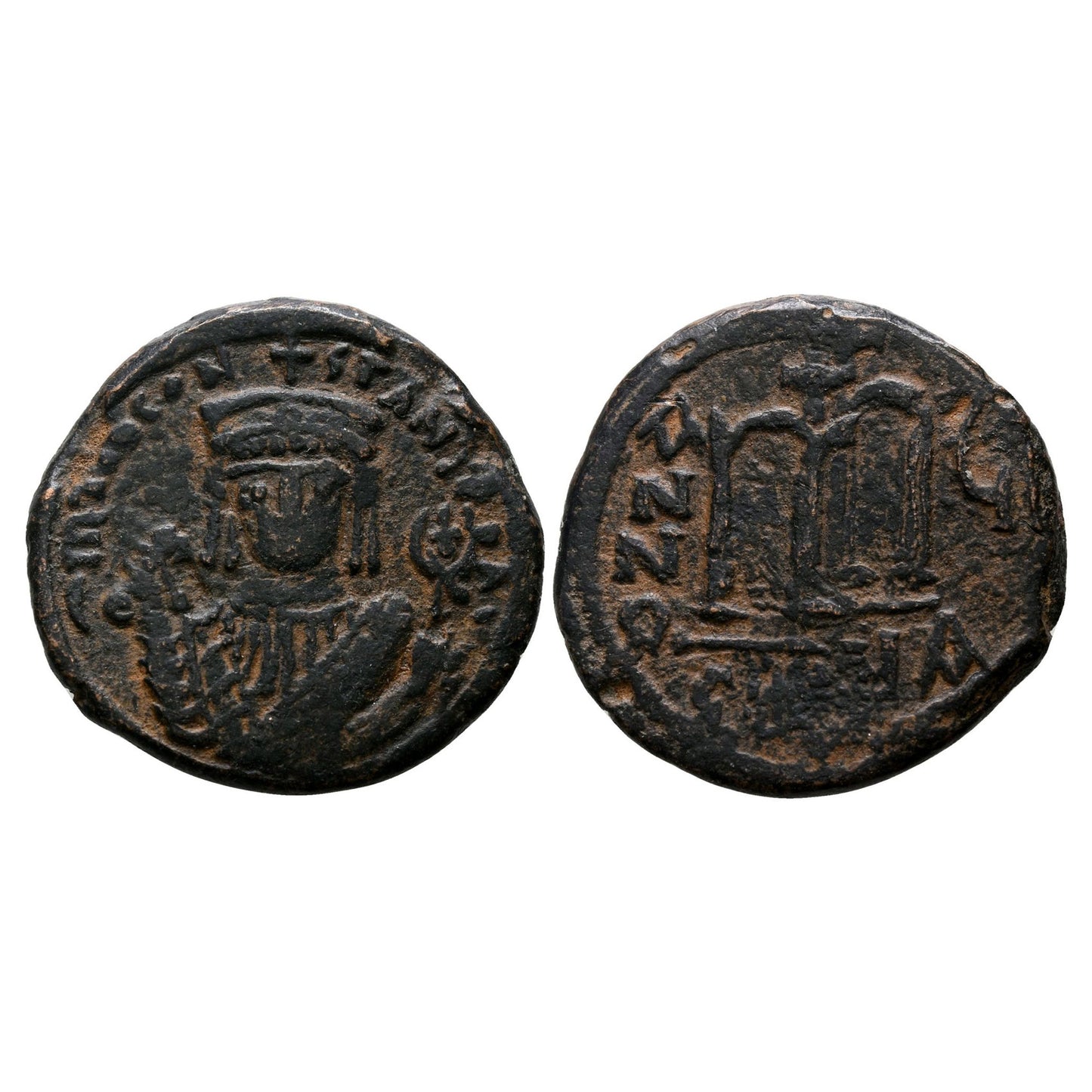 Tiberio II Costantino (578/582 d.C.) – Follis – Costantinopoli