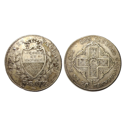 Svizzera – Cantone Di Vaud – 5 Batz – 1829