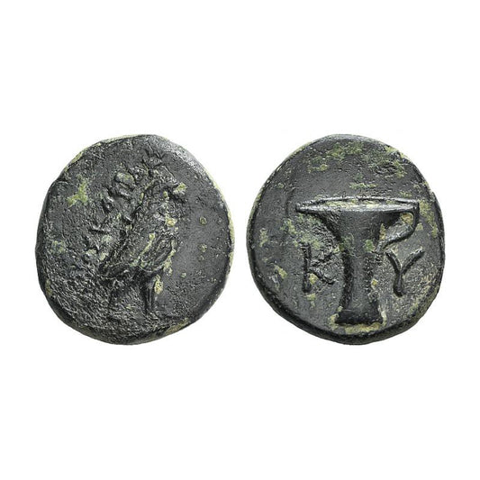 EOLIDE – CUMA – Ae (350/250 a.C.) – Aquila / Brocca