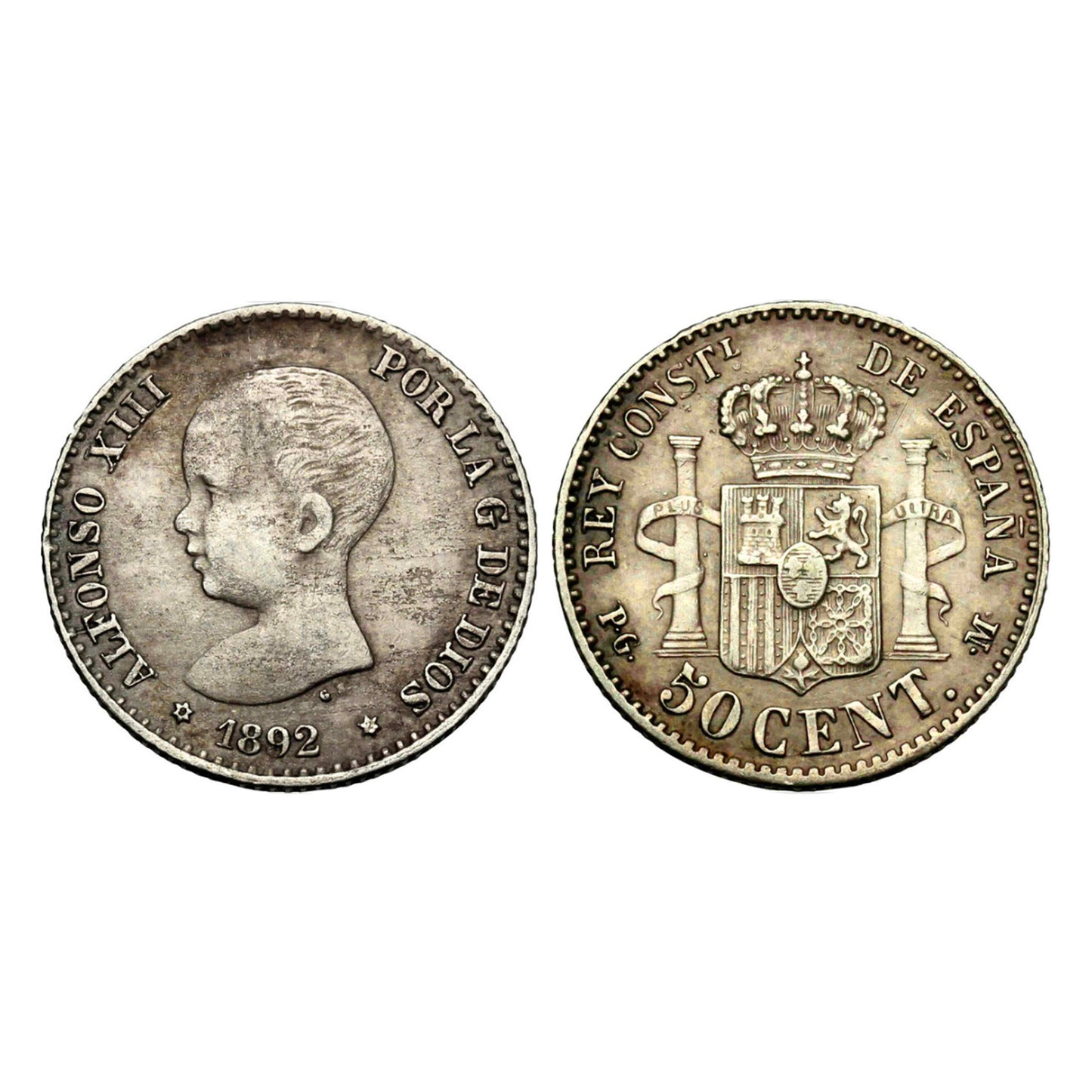 Spagna – Alfonso XIII – 50 Centesimi – 1892