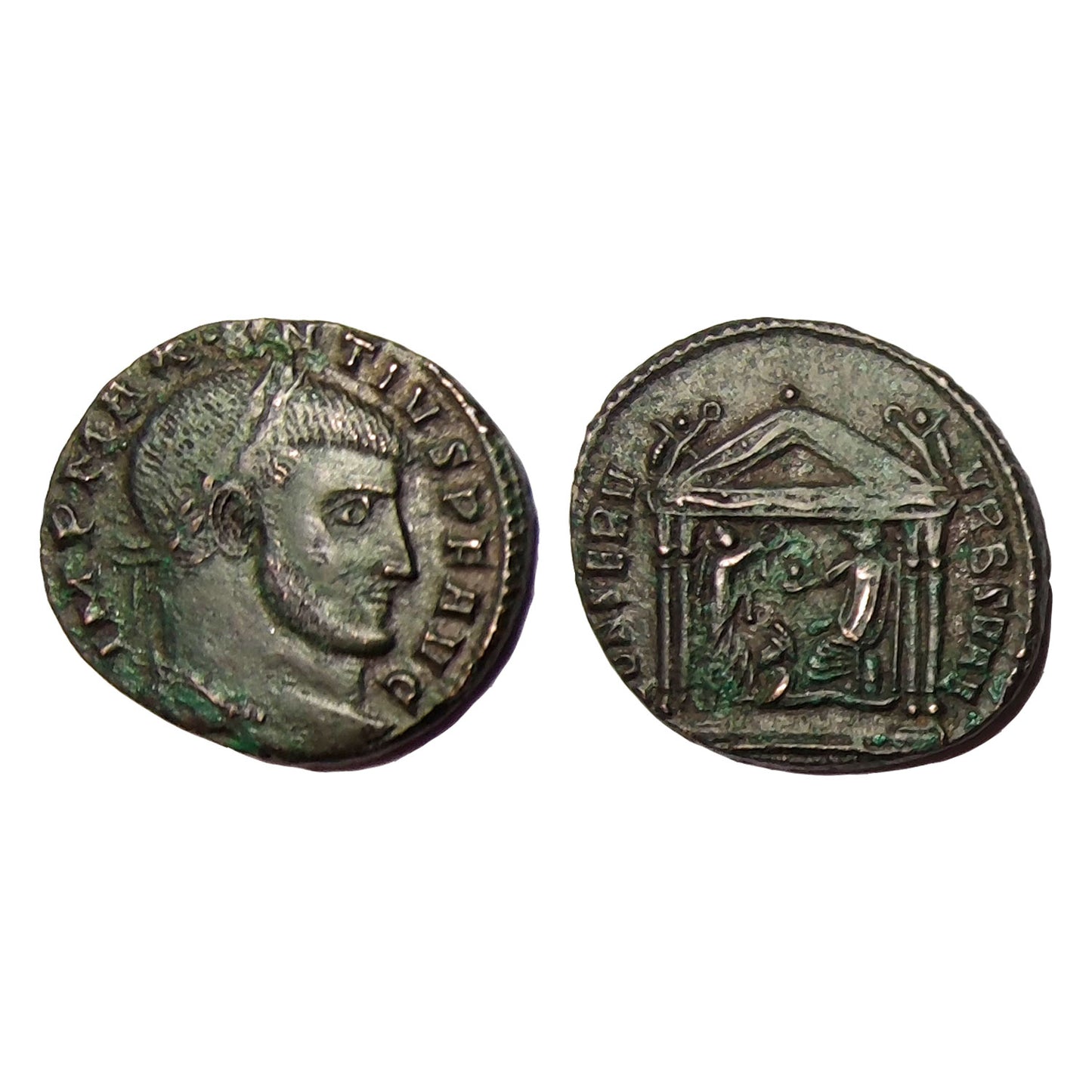 Massenzio – Follis – Zecca Ticinum (Pavia) – Rara