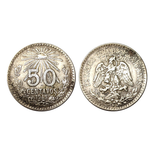 Messico – 50 Centavos Argento “Radiant Cap” – 1943