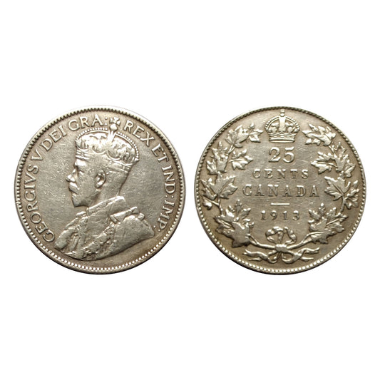 Canada – Giorgio V – 25 Cents Argento – 1913