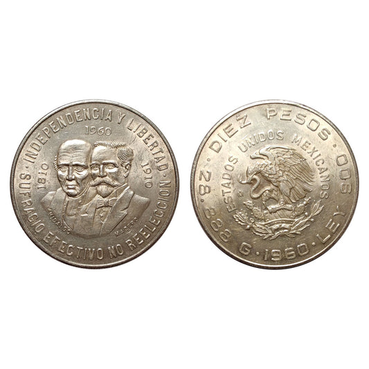 Messico – 10 Pesos Argento – 1960 – 100° Guerra Indipendenza