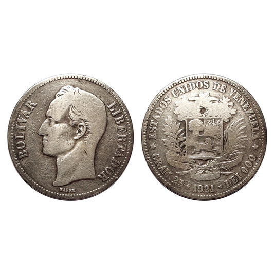 Venezuela – 5 Bolivares (Ar) -1921