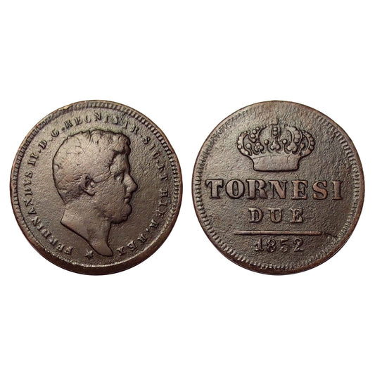 Regno Delle Due Sicilie – Ferdinando II – 2 Tornesi 1852