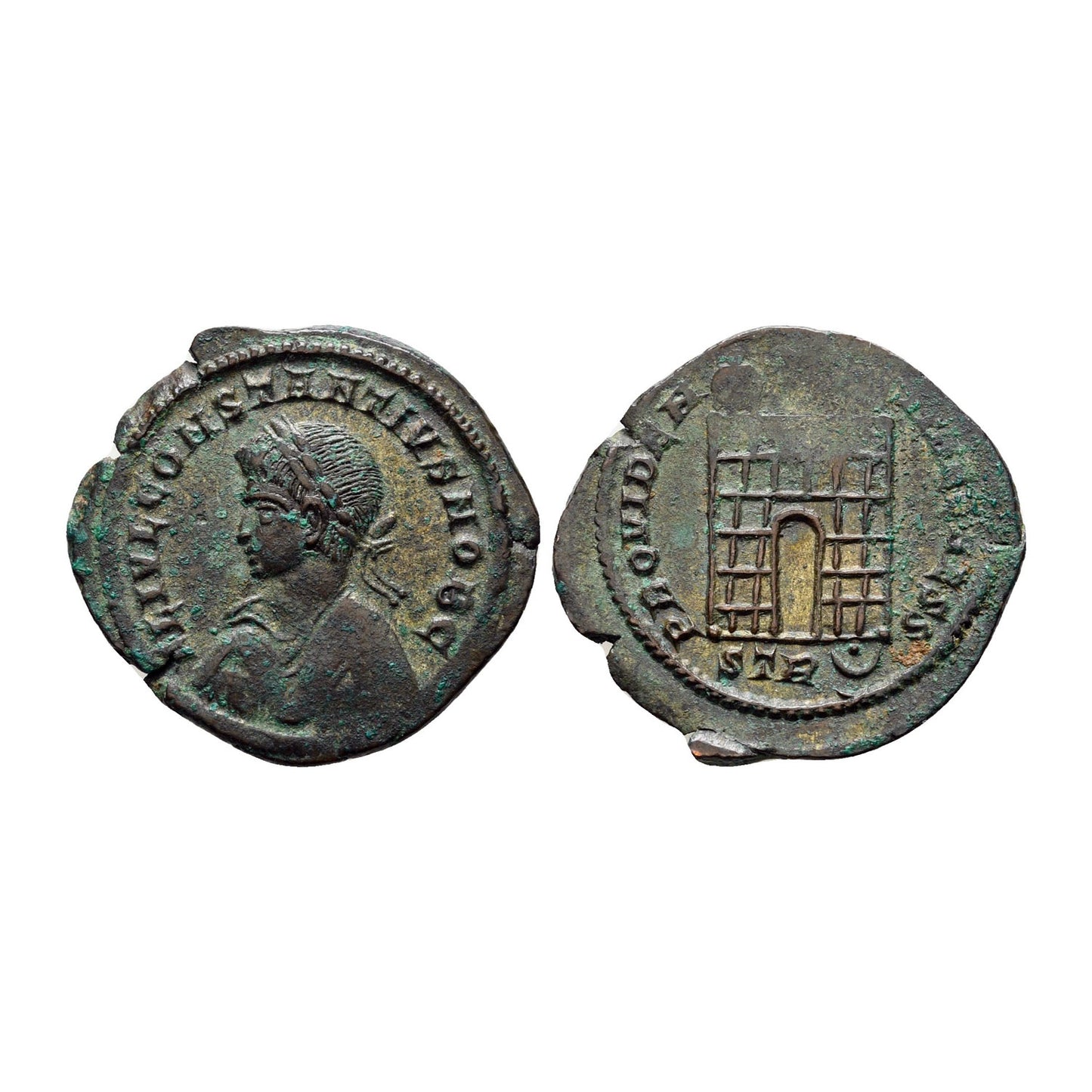 COSTANZO II (Come Cesare) – Follis Æ21 326 d.C. – Treviri