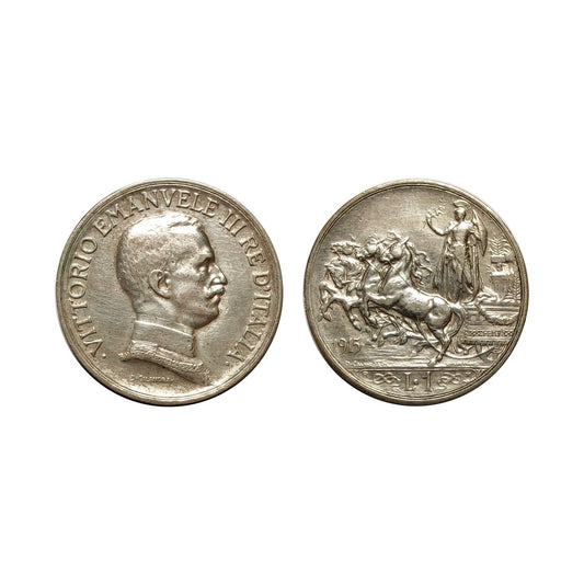 Vittorio Emanuele III – 1 Lira Quadriga Briosa – 1915 (NC)