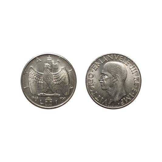 Vittorio Emanuele III – 1 Lira Impero – 1943 (Rara)