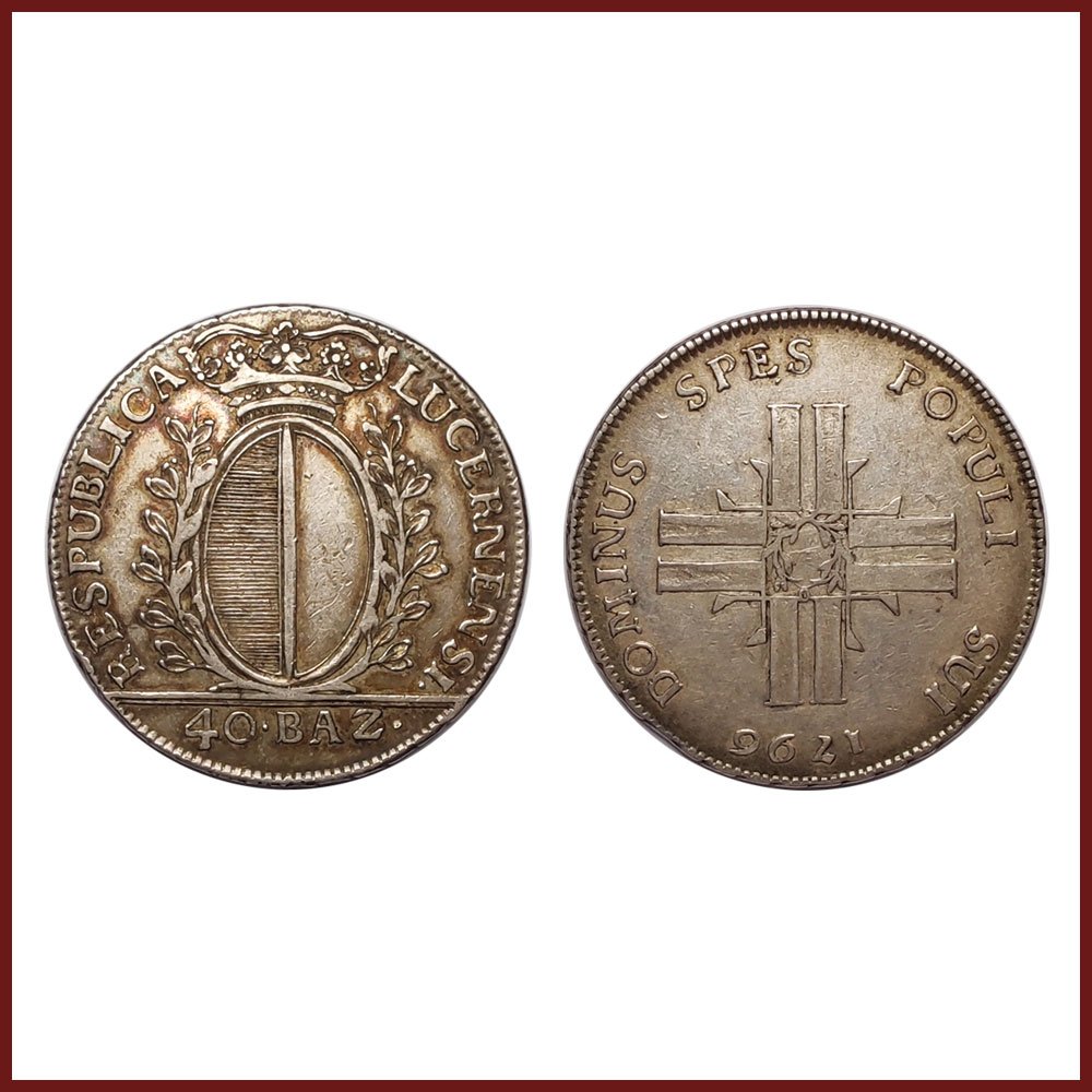 Svizzera – Cantone Lucerna – 40 Batzen 1796 – Rara2