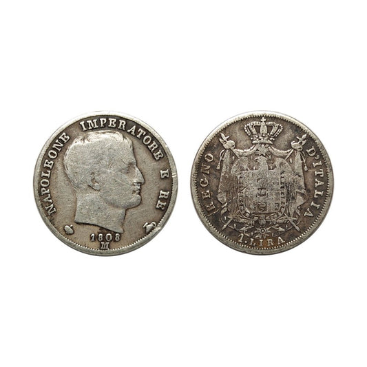 Milano – Napoleone I – 1 Lira – 1808 (Rara)