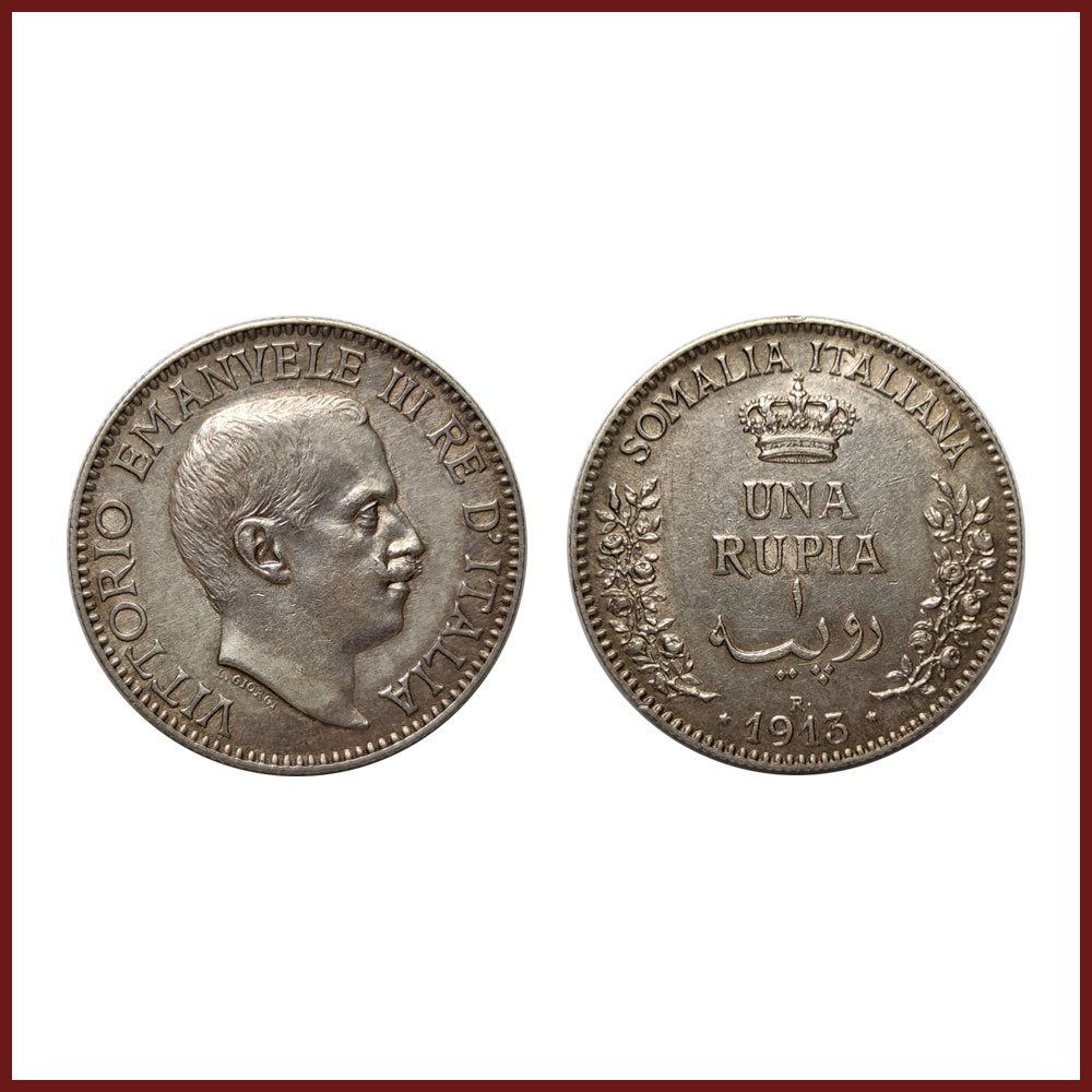 Vittorio Emanuele III – Somalia Italiana – 1 Rupia – 1913 (Rara)