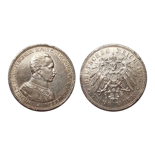 Germania (Stati Tedeschi) – Regno Di Prussia – Guglielmo II – 5 Marchi – 1914