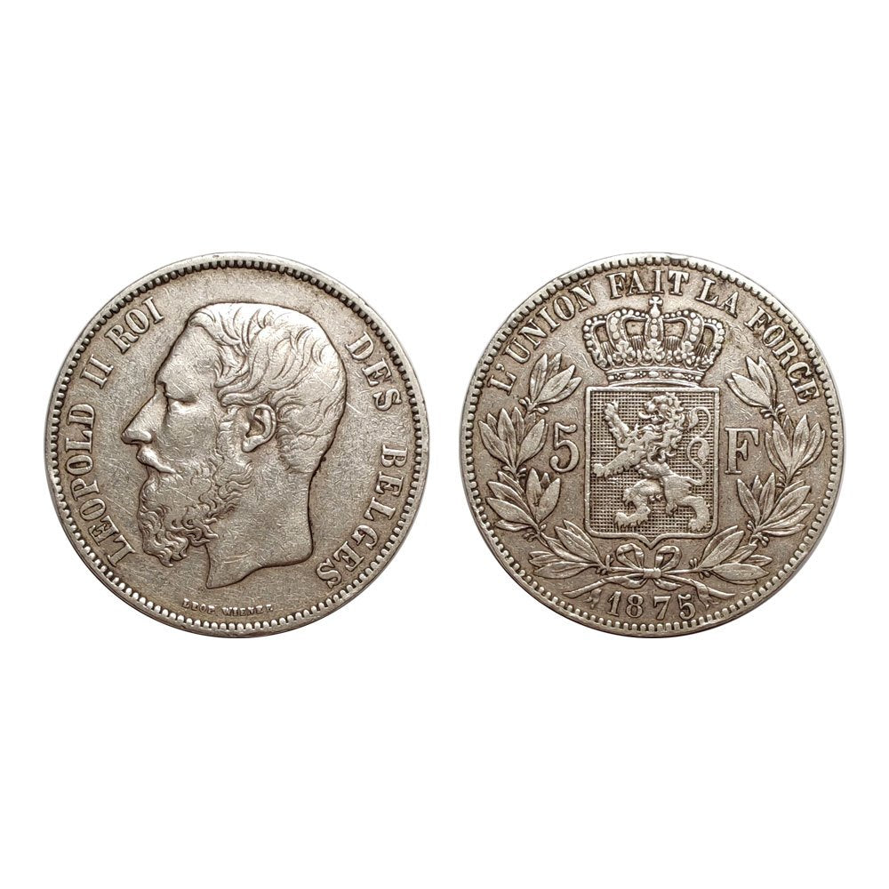 Belgio – Leopoldo II – 5 Franchi – 1875