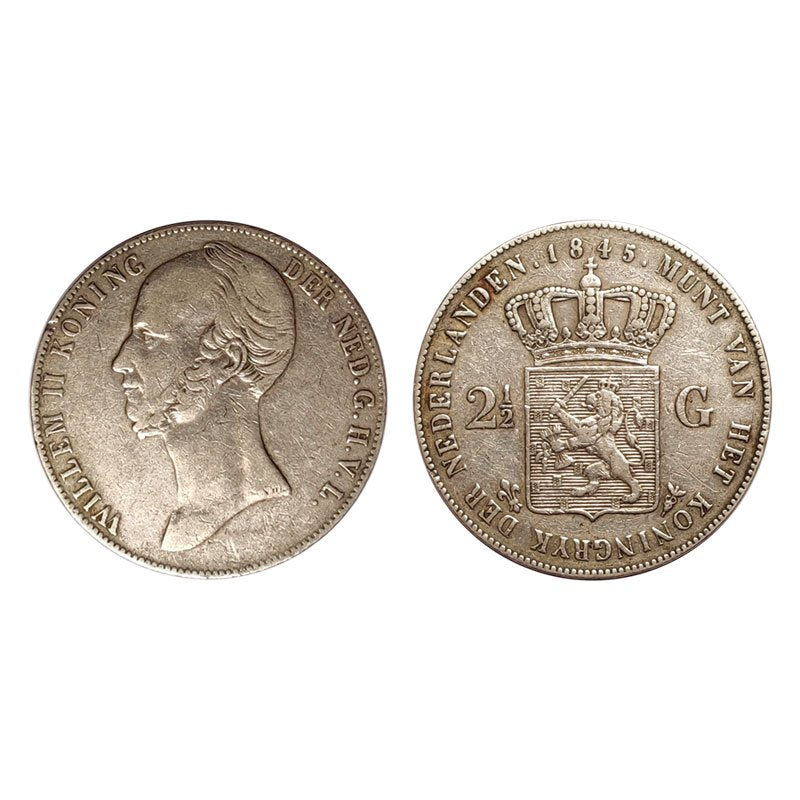 OLANDA – Guglielmo III – 2 ½ Gulden – 1845