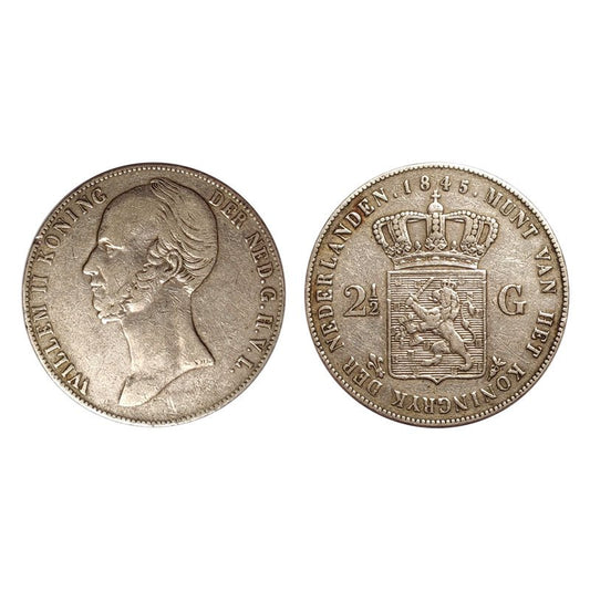 OLANDA – Guglielmo III – 2 ½ Gulden – 1845