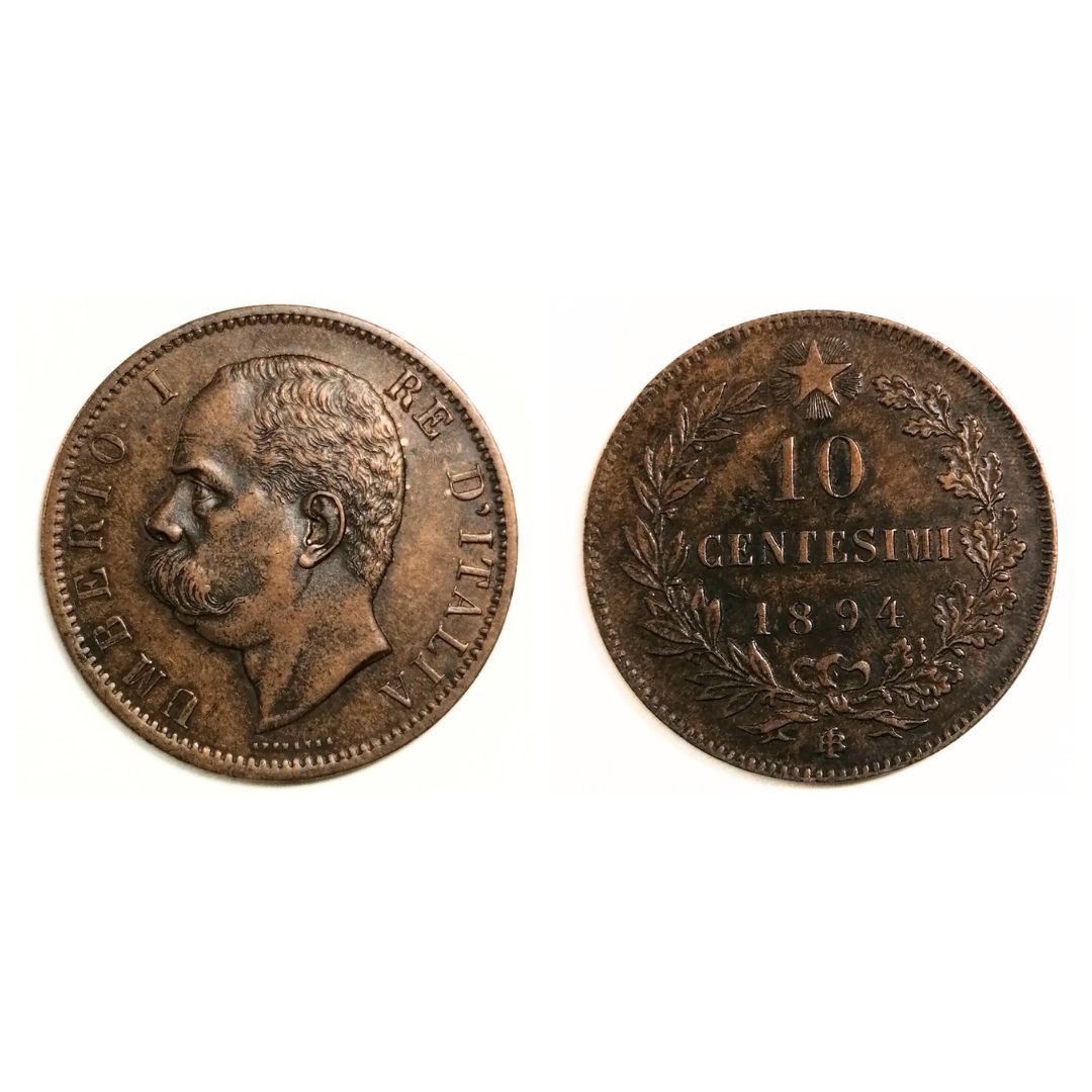 Umberto I – 10 Centesimi – 1894 – qFDC – Birmingham