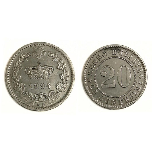 Umberto I – 20 Centesimi – 1894 – qFDC – KB Berlino