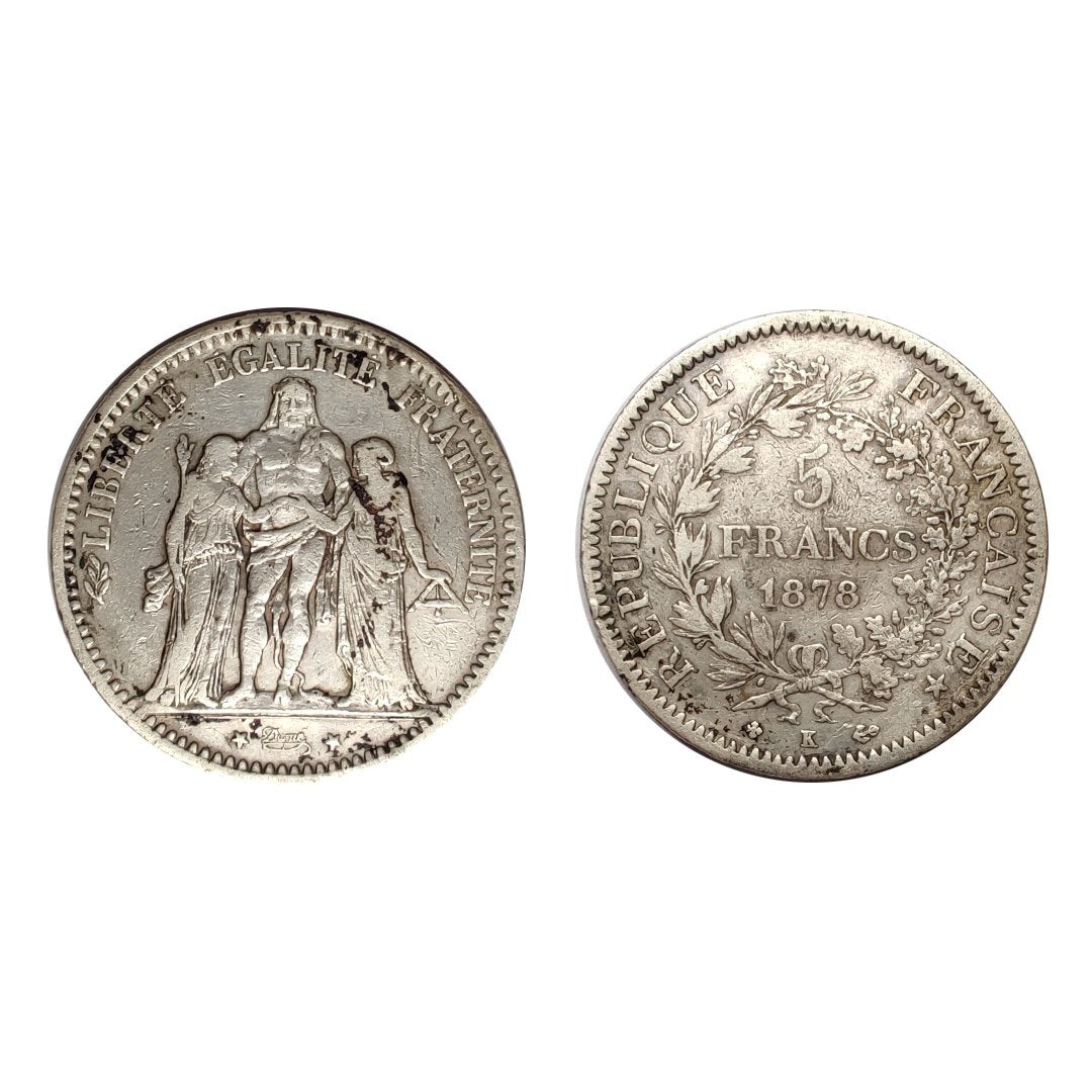 Francia – Terza Repubblica – 5 Franchi – 1878 K (Bordeaux)